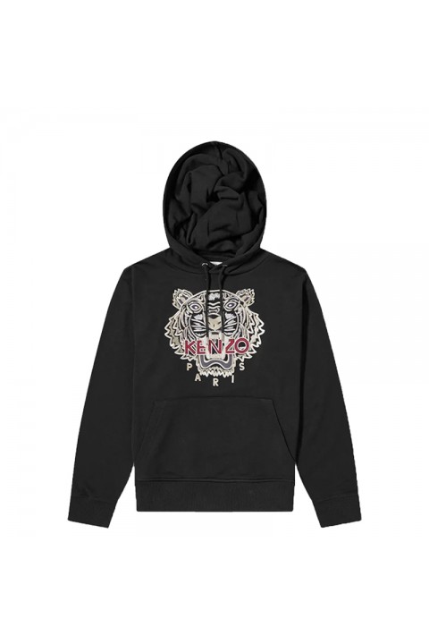 KNZ Hoodie Tiger Embroidered Gold Maroon Black